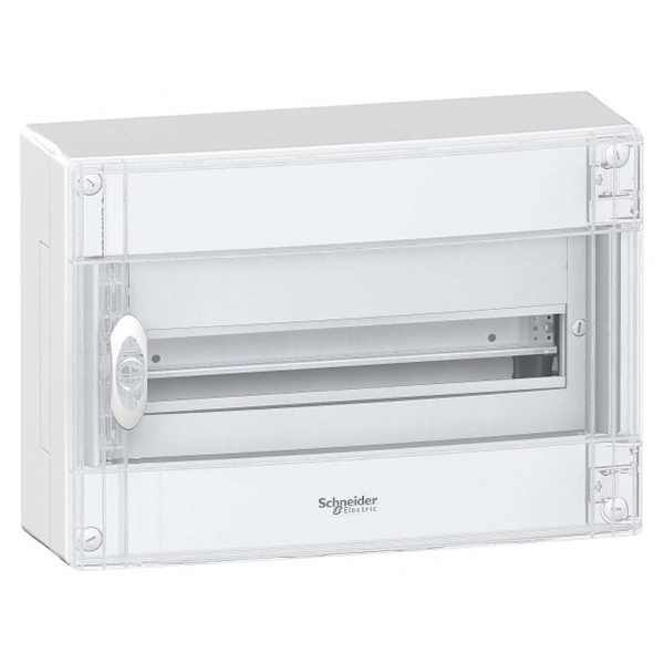 Щит навесной Schneider Electric Pragma 18(1х18) модулей с прозрачной дверью с клеммниками N+PE (электрический шкаф)