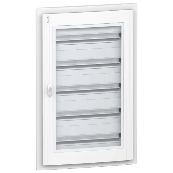 Щит встраиваемый Schneider Electric Pragma 120(5х24) модулей с прозрачной дверью с клеммниками N+PE