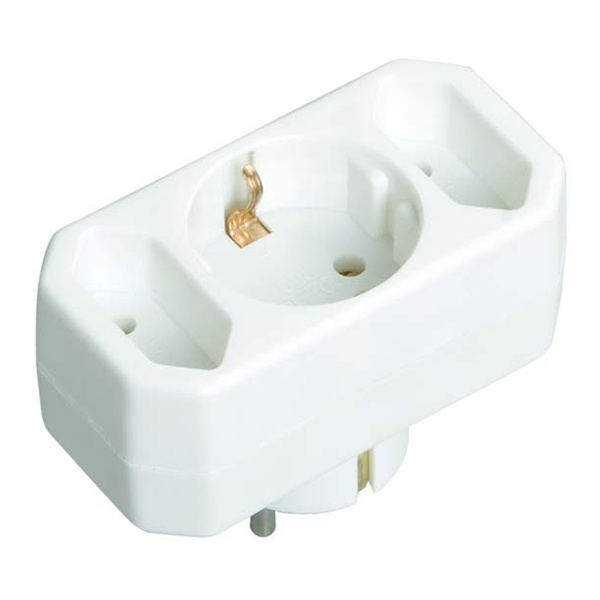 Тройник ИЭК Т-01/01-2 1круглое+2плоских места