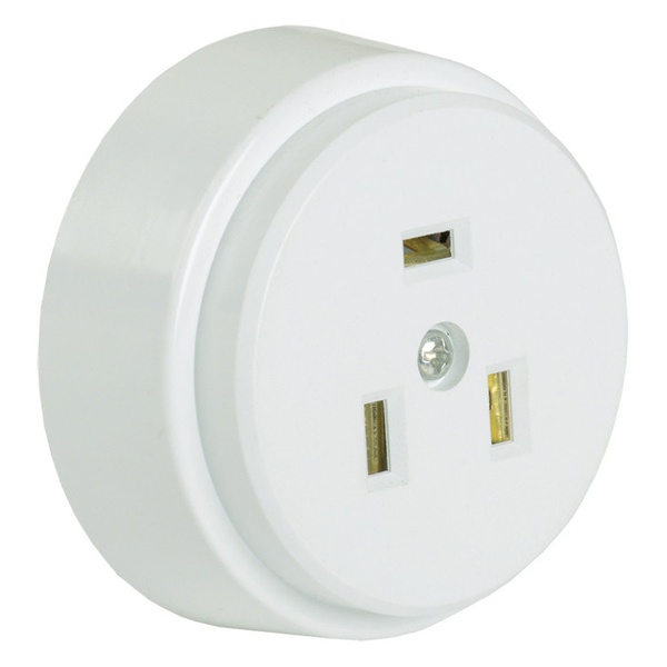 Розетка для плиты ИЭК РПпл10-01-Ст 32А 220В 2Р+Е с заземлением накладная белая