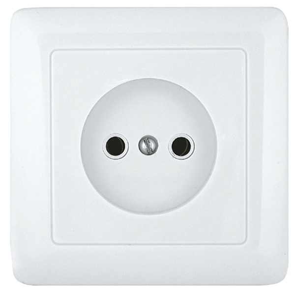 Розетка SE ХИТ 10А 250В без заземления с/у белая