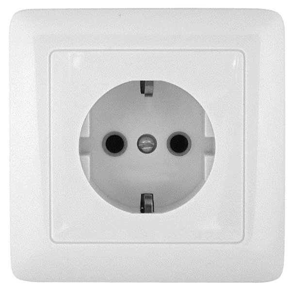 Розетка SE ХИТ 16А 250В с заземлением с/у белая