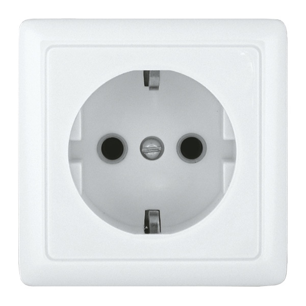 Накладная розетка SE ХИТ 16А 250В с заземлением белая