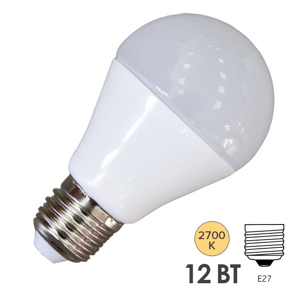 Лампа светодиодная Feron LB-93 A60 12W 2700K 230V E27 теплый свет