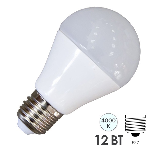 Лампа светодиодная Feron LB-93 A60 12W 4000K 230V E27 холодный свет