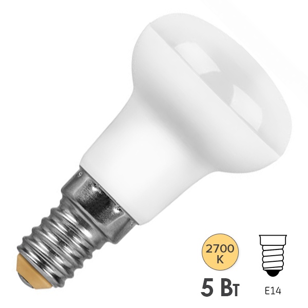 Лампа светодиодная Feron R39 LB-439 5W 2700K 230V E14 теплый свет