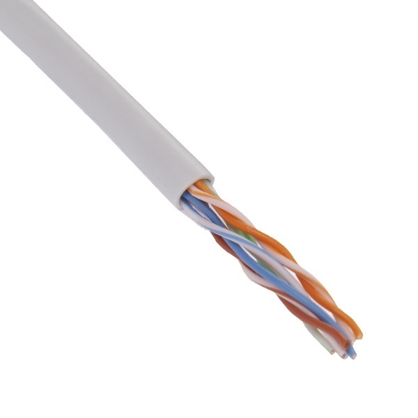 Кабель витая пара ITK неэкранированный U/UTP 4х2х24AWG cat 5e solid серый [305м] (провод для интернета)