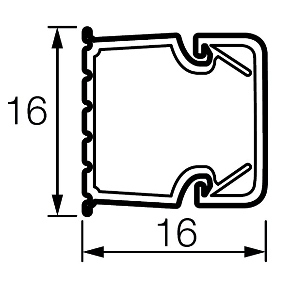 Кабель-канал Metra Legrand мини 16х16 с крышкой (кабельный короб)