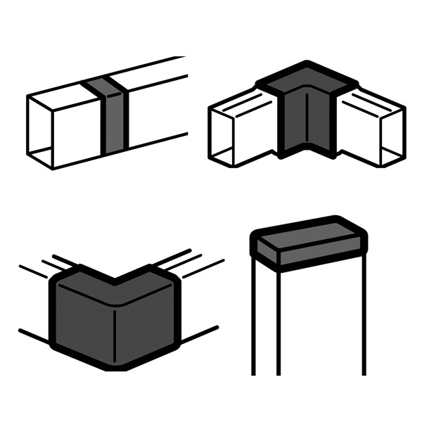 Угол Metra Legrand внутренний/внешний/заглушка/накладка на стык для кабель-канала 60х40
