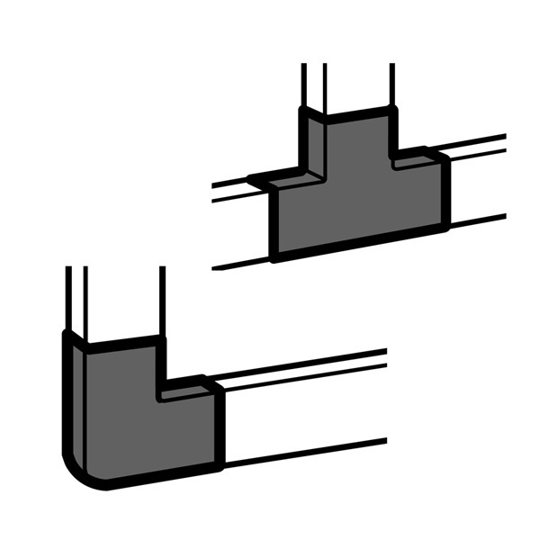 Угол Metra Legrand плоский/тройник для кабель-канала 60х40
