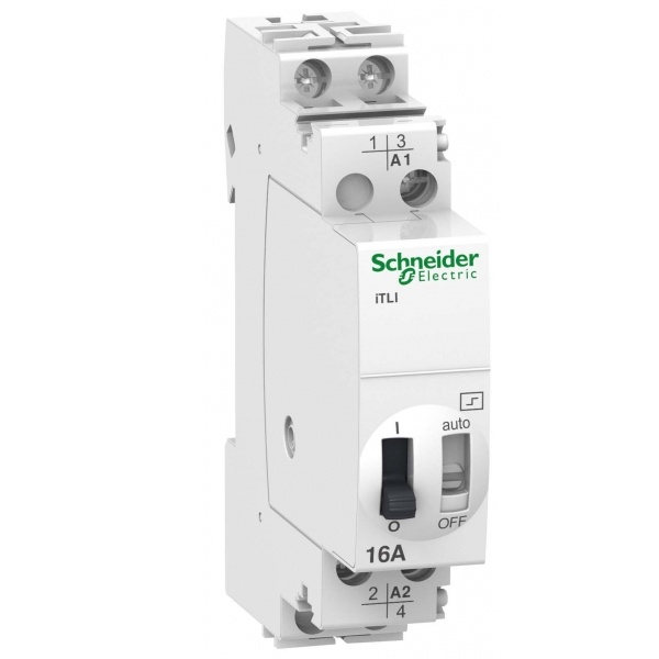 Импульсное реле Schneider Electric iTLI 16A 2 полюса 1НО+1НЗ 230В АС 50-60ГЦ 110В DC 1 модуль