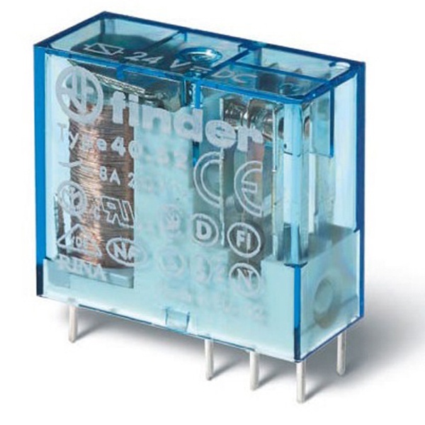 Миниатюрное реле Finder 2CO 8A AgNi 24В DC