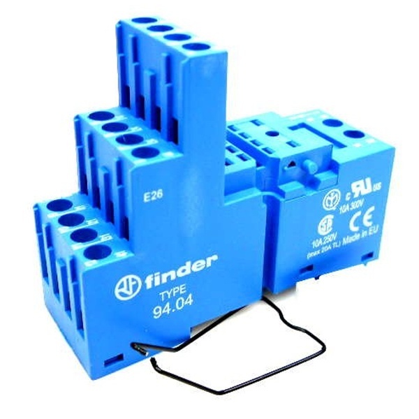 Розетка Finder 94.02 с винтовыми клеммами для реле 55.32 (с зажимной клетью)