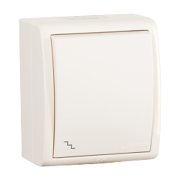 Выключатель проходной (переключатель) Simon 15 Aqua IP54 10А 250В слоновая кость (бежевый)