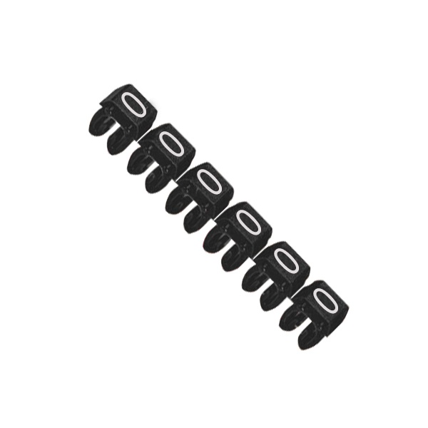 Маркер Legrand 0 для кабеля 1,5/2,5 мм CAB3 черный