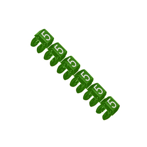 Маркер Legrand 5 для кабеля 1,5/2,5 мм CAB3 зеленый