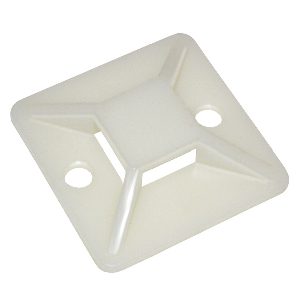 Площадка ИЭК самоклеящаяся 30х30 белая под хомуты [уп.100шт]