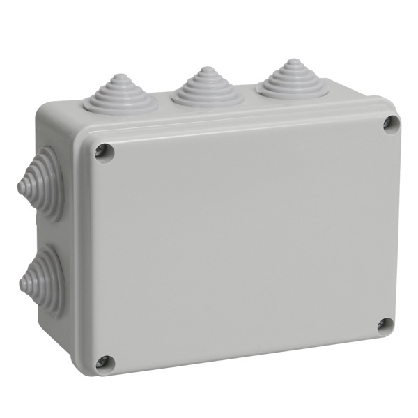 Коробка распаячная ИЭК КМ41241 для открытой проводки 150х110х70 мм (10 гермовводов) IP44