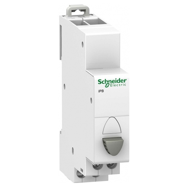 Кнопка управления iPB Acti 9 Schneider Electric серая 1 полюс 1НО 20А 250В 1 модуль