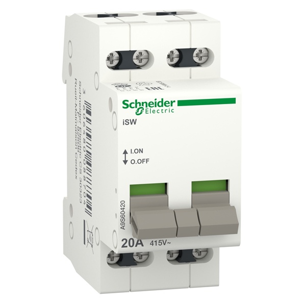 Выключатель нагрузки Schneider Electric 4П 20A трехфазный iSW Acti 9 (рубильник)