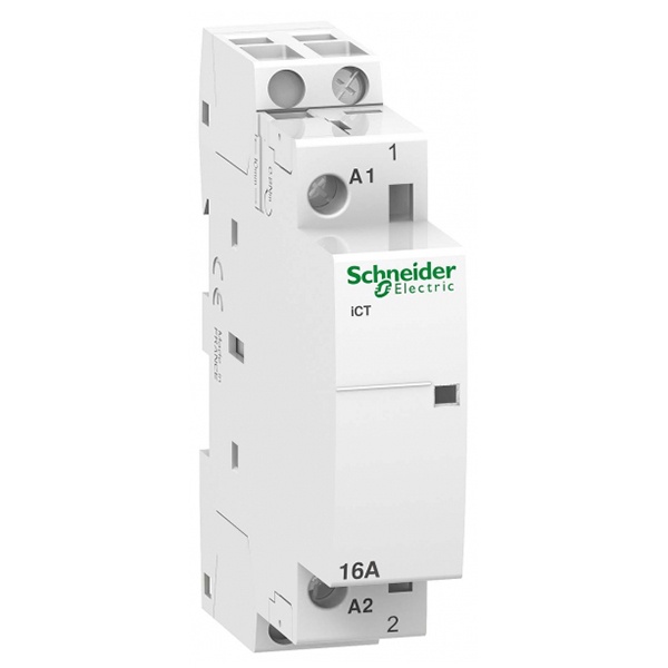 Модульный контактор iCT Acti 9 Schneider Electric 1 полюс 16A 1НО 230/240В АС 50ГЦ 1 модуль