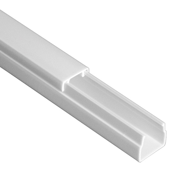 Кабель-канал Промрукав с крышкой 12х12 ПВХ белый 2м/шт [уп.242м] (кабельный короб)