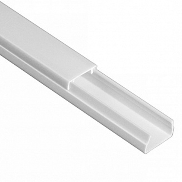 Кабель-канал Промрукав с крышкой 15х10 ПВХ белый 2м/шт [уп.234м] (кабельный короб)