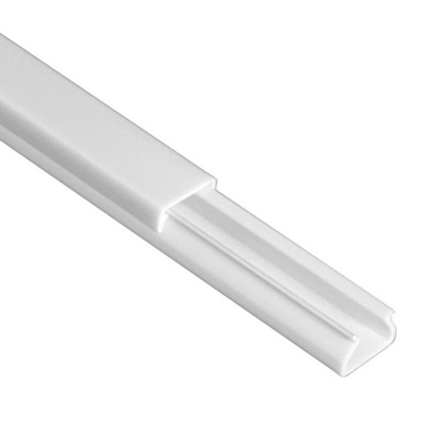 Кабель-канал Промрукав с крышкой 10х7 ПВХ белый 2м/шт [уп.234м] (кабельный короб)