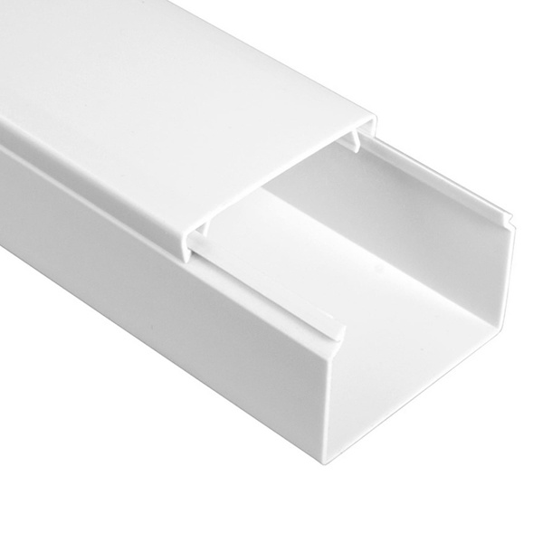 Кабель-канал Промрукав с крышкой 60х40 ПВХ белый 2м/шт [уп.40м] (кабельный короб)