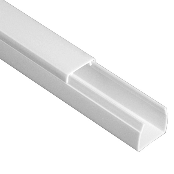 Кабель-канал Промрукав с крышкой 16х16 ПВХ белый 2м/шт [уп.120м] (кабельный короб)