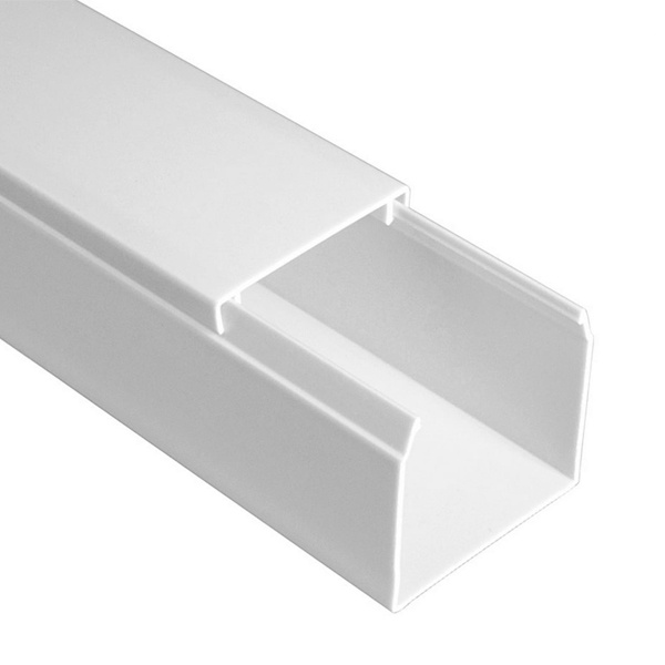 Кабель-канал Промрукав с крышкой 40х40 ПВХ белый 2м/шт [уп.60м] (кабельный короб)