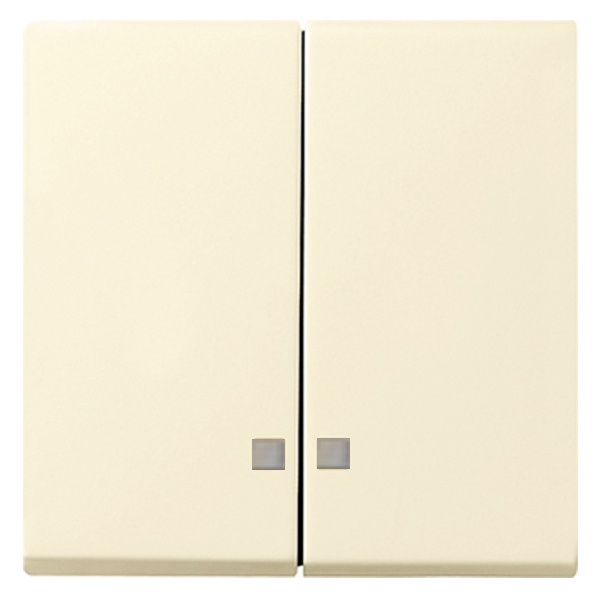 Клавиша 2-ая с подсветкой для выключателей и кнопок System 55 Gira крем глянцевый