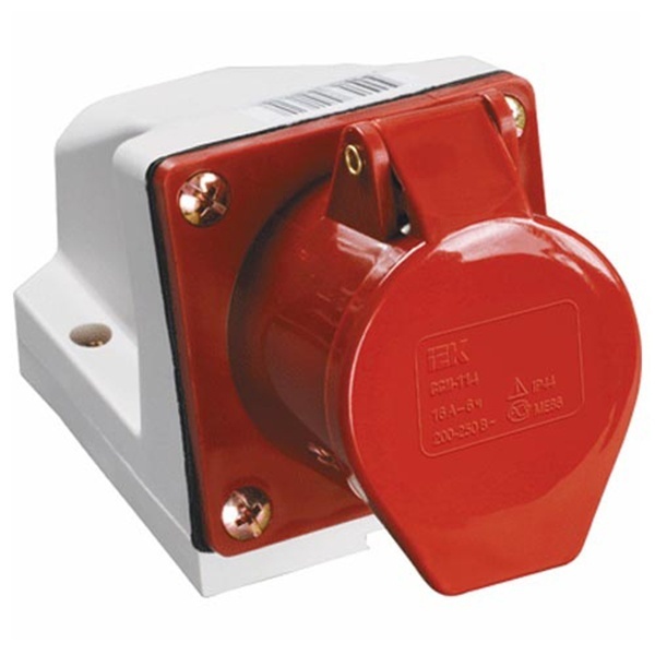 Розетка ИЭК 124 стационарная 3Р+РЕ 32А 380В IP44