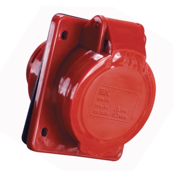 Розетка ИЭК 414 скрытая угловая 3Р+РЕ 16А 380В IP44