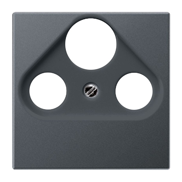 Накладка телевизионной розетки Jung A TV+FM+SAT+AS Антрацит матовый