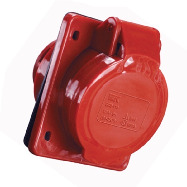 Розетка ИЭК 425 скрытая угловая 3Р+Е+N 32А 380В IP44