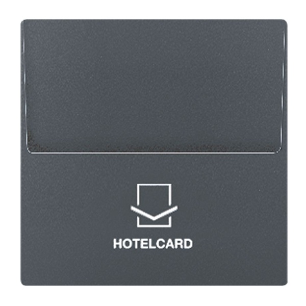 Накладка карточного выключателя Jung A для кнопок без фиксации Антрацит матовый