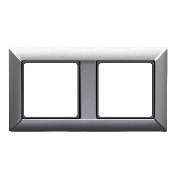 Рамка 2-ая Jung ECO Profi для вертикальной и горизонтальной установки Алюминий