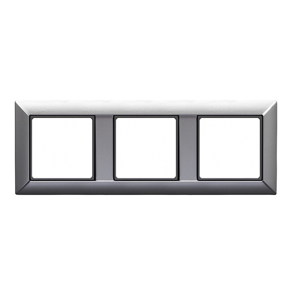 Рамка 3-ая Jung ECO Profi для вертикальной и горизонтальной установки Алюминий