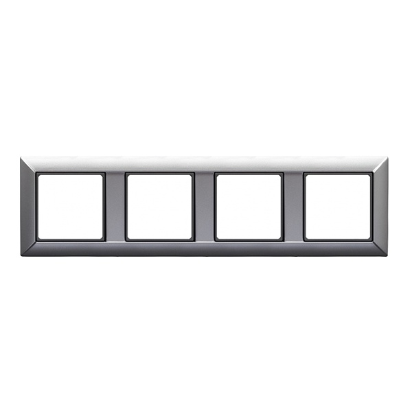 Рамка 4-ая Jung ECO Profi для вертикальной и горизонтальной установки Алюминий