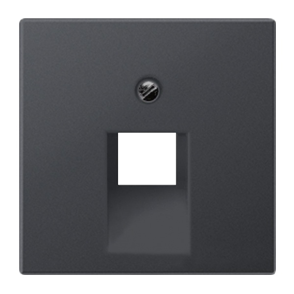 Накладка Jung ECO Profi 1-ая компьютерной/телефонной RJ45/RJ11 розетки наклонная Антрацит