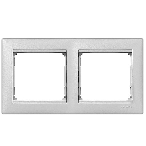 Рамка Legrand Valena 2 поста алюминий