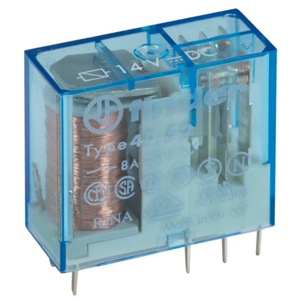 Миниатюрное реле Finder 2CO 8A AgNi 110В DC влагонепроницаемое