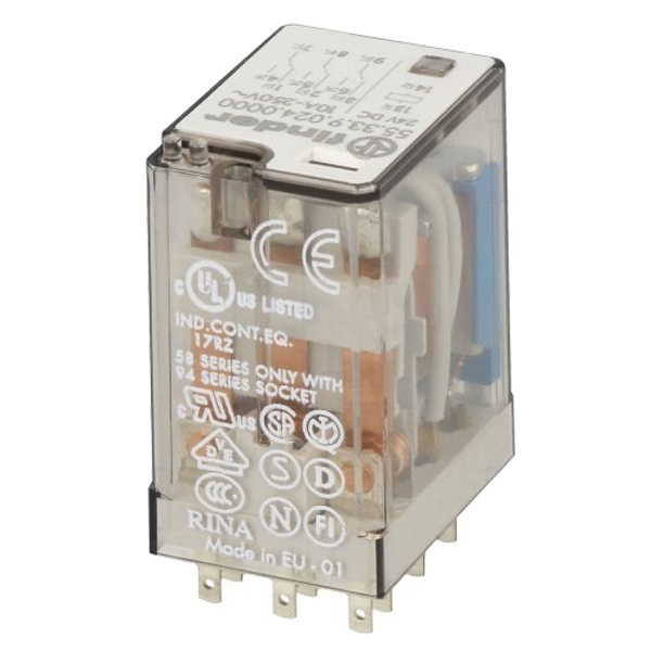Миниатюрное реле Finder 3СО 10A AgNi 24В DC