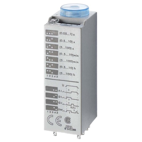 Миниатюрный встраиваемый таймер Finder 2CO 10A задержка включения, импульс при включении