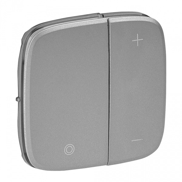 Лицевая панель для кнопочного светорегулятора Valena ALLURE Legrand, алюминий