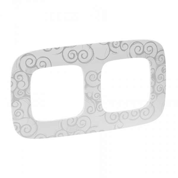 Рамка Legrand Valena ALLURE 2 поста универсальная нарцисс хром