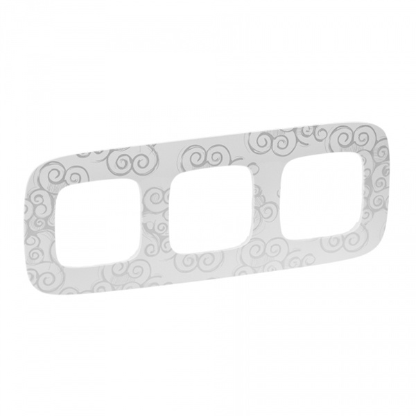 Рамка Legrand Valena ALLURE 3 поста универсальная нарцисс хром