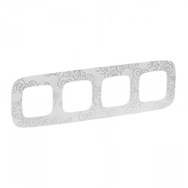 Рамка Legrand Valena ALLURE 4 поста универсальная нарцисс хром