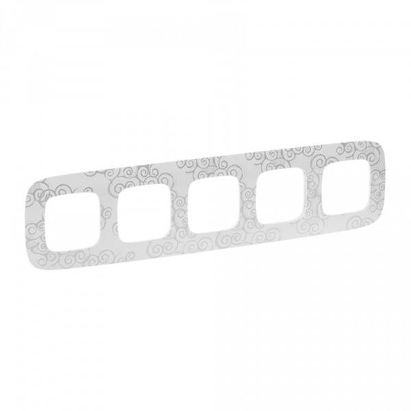 Рамка Legrand Valena ALLURE 5 постов универсальная нарцисс хром